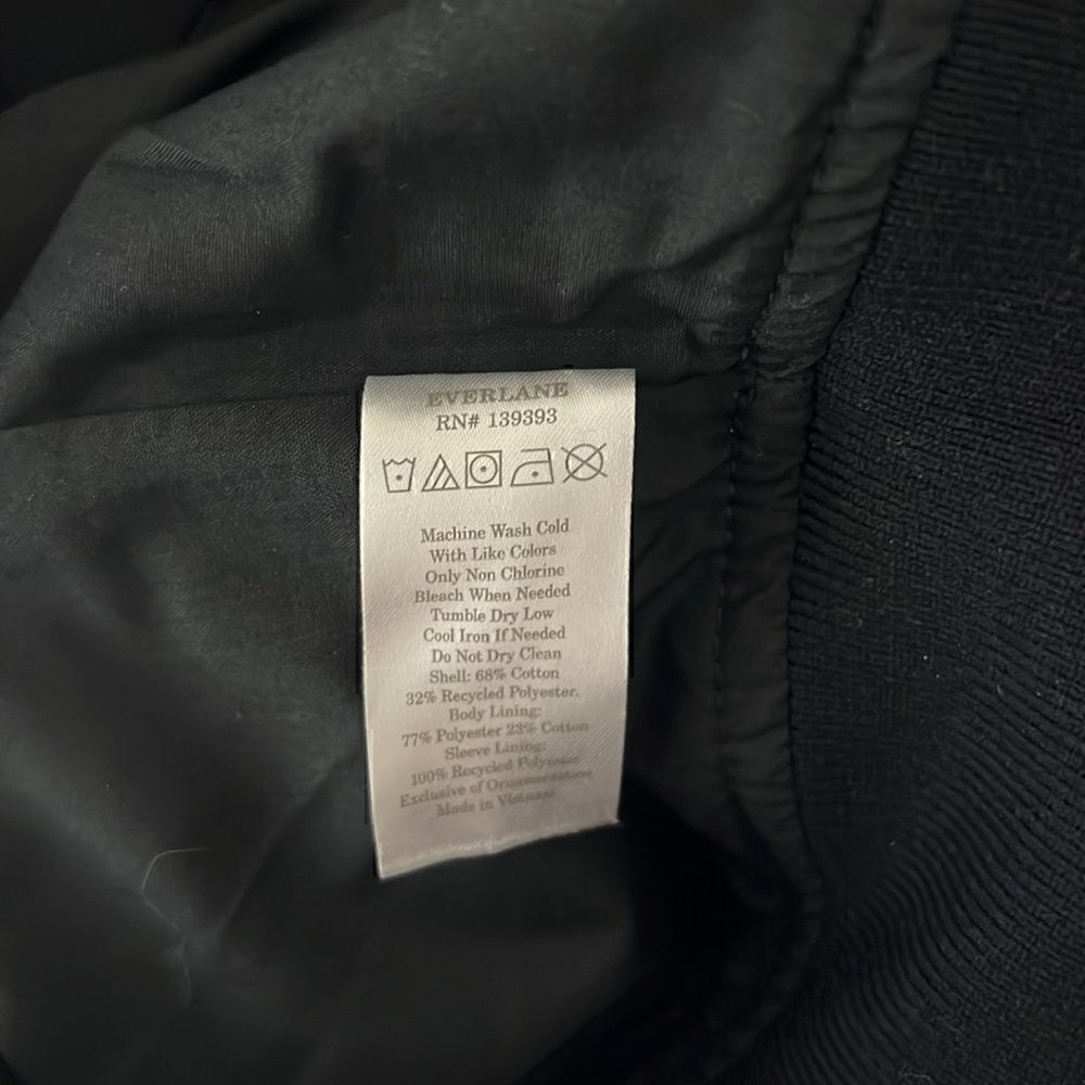 NWT Everlane The Bomber Jacket in Black Size XS - Picture 10 of 13